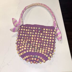 SALE! Lele Sadoughi Beaded Lavender Handbag w Dust cover